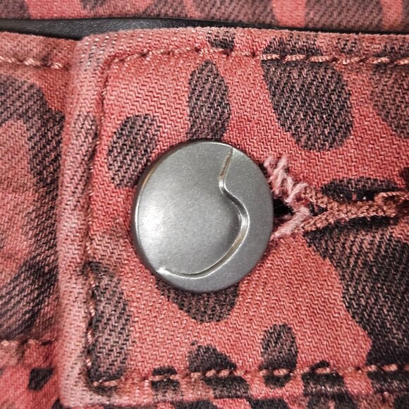 Joes High Rise Skinny Leopard Print Jeans Size 28 Red & Black Womens Denim Pants - Picture 3 of 16